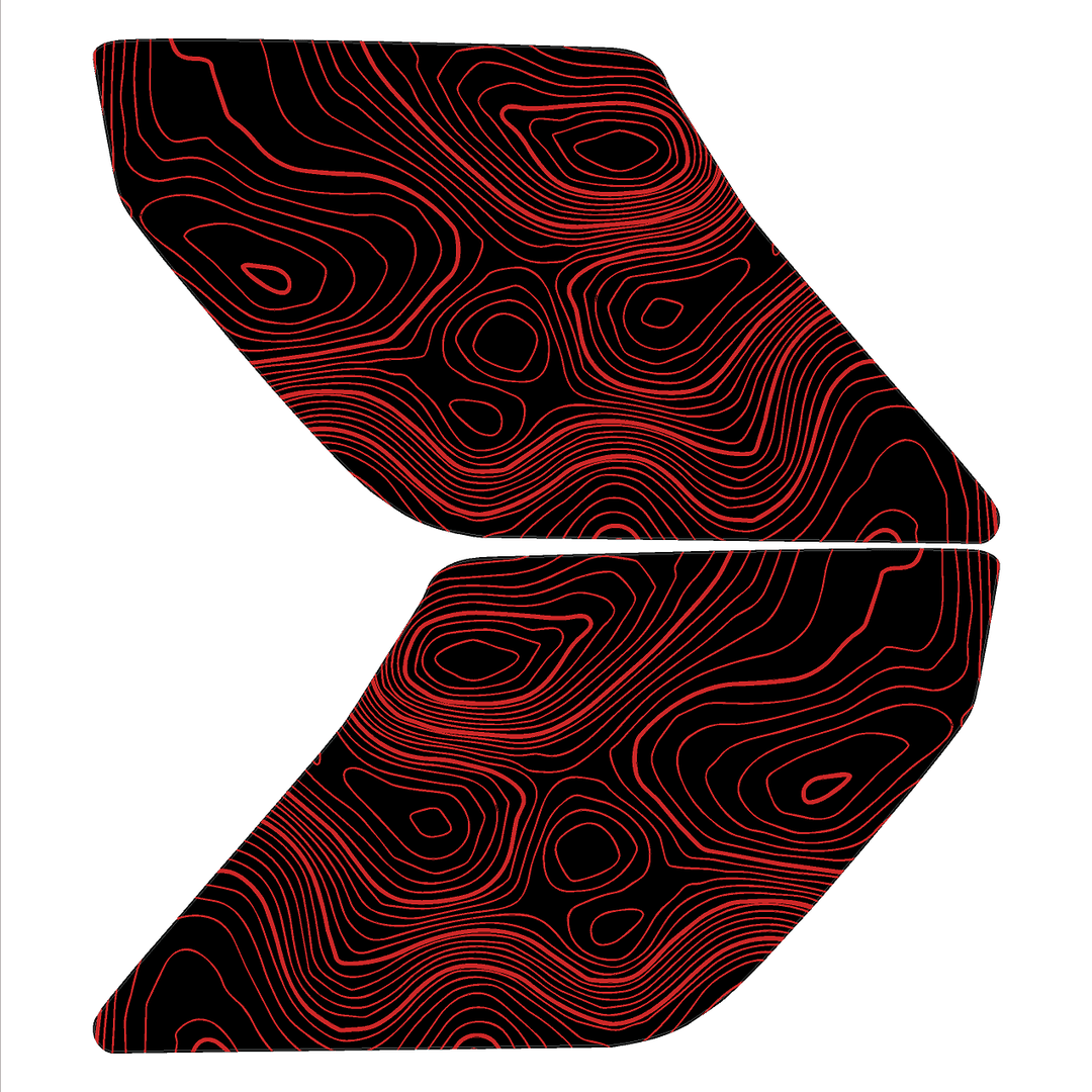 Topo Interior Sun Visor Overlays (Printed Series) - 2021+ Bronco (NO Homelink)