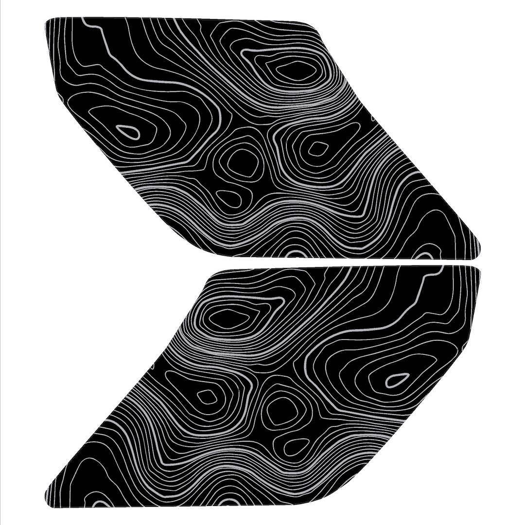 Topo Interior Door Handle Overlays - 2021+ Bronco