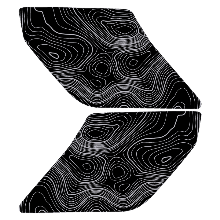 Topo Interior Sun Visor Overlays (Printed Series) - 2021+ Bronco (with Homelink)