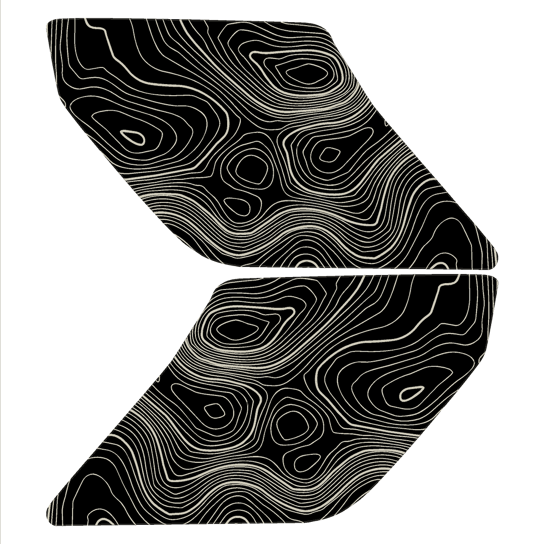 Topo Interior Sun Visor Overlays (Printed Series) - 2021+ Bronco (with Homelink)