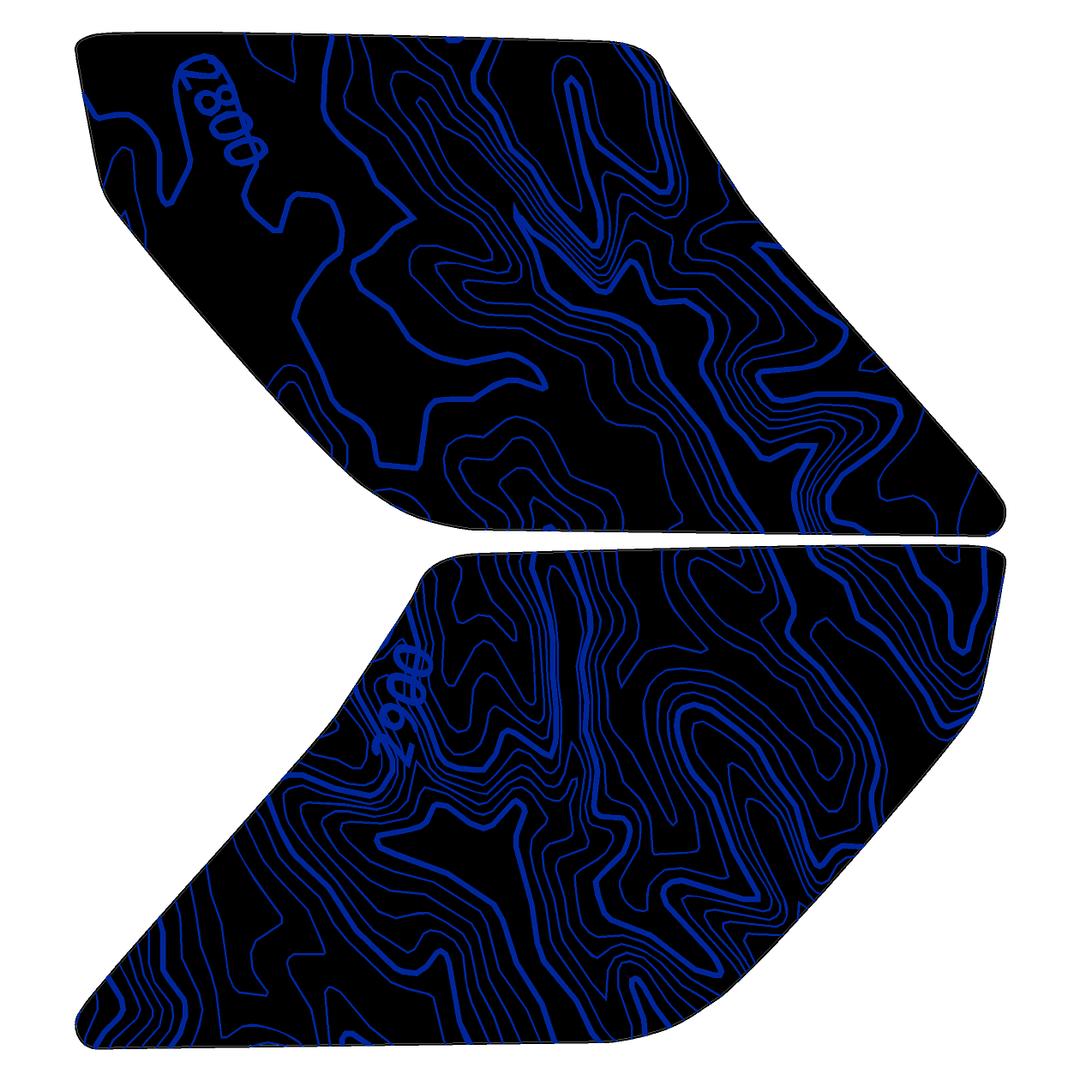 Topo Interior Sun Visor Overlays (Printed Series) - 2021+ Bronco (NO Homelink)