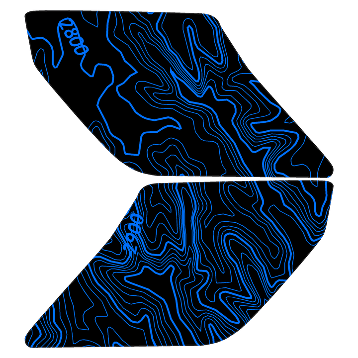 Topo Interior Sun Visor Overlays (Printed Series) - 2021+ Bronco (with Homelink)