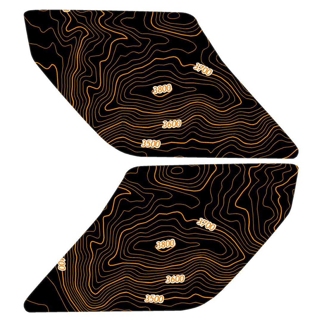 Topo Interior Door Handle Overlays - 2021+ Bronco