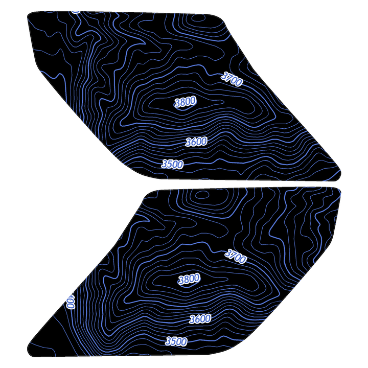 Topo Interior Lower Door Card Insert Overlays (Printed Series) - 2021+ Bronco 2 Door