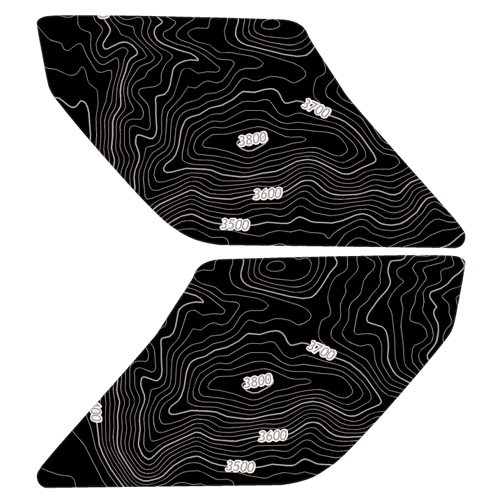 Topo Interior Lower Door Card Insert Overlays (Printed Series) - 2021+ Bronco 2 Door