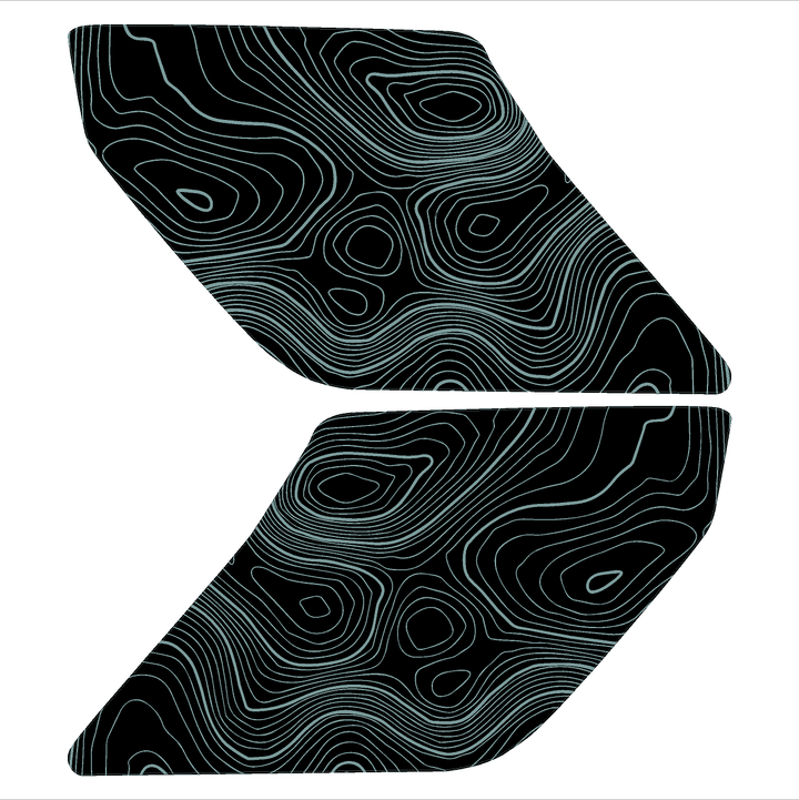 Topo Interior Sun Visor Overlays (Printed Series) - 2021+ Bronco (with Homelink)