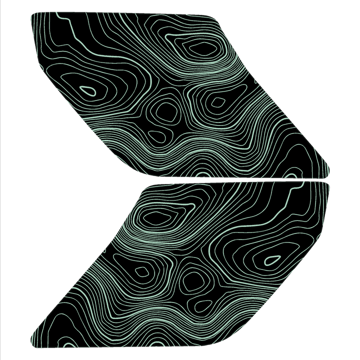 Topo Interior Sun Visor Overlays (Printed Series) - 2021+ Bronco (with Homelink)
