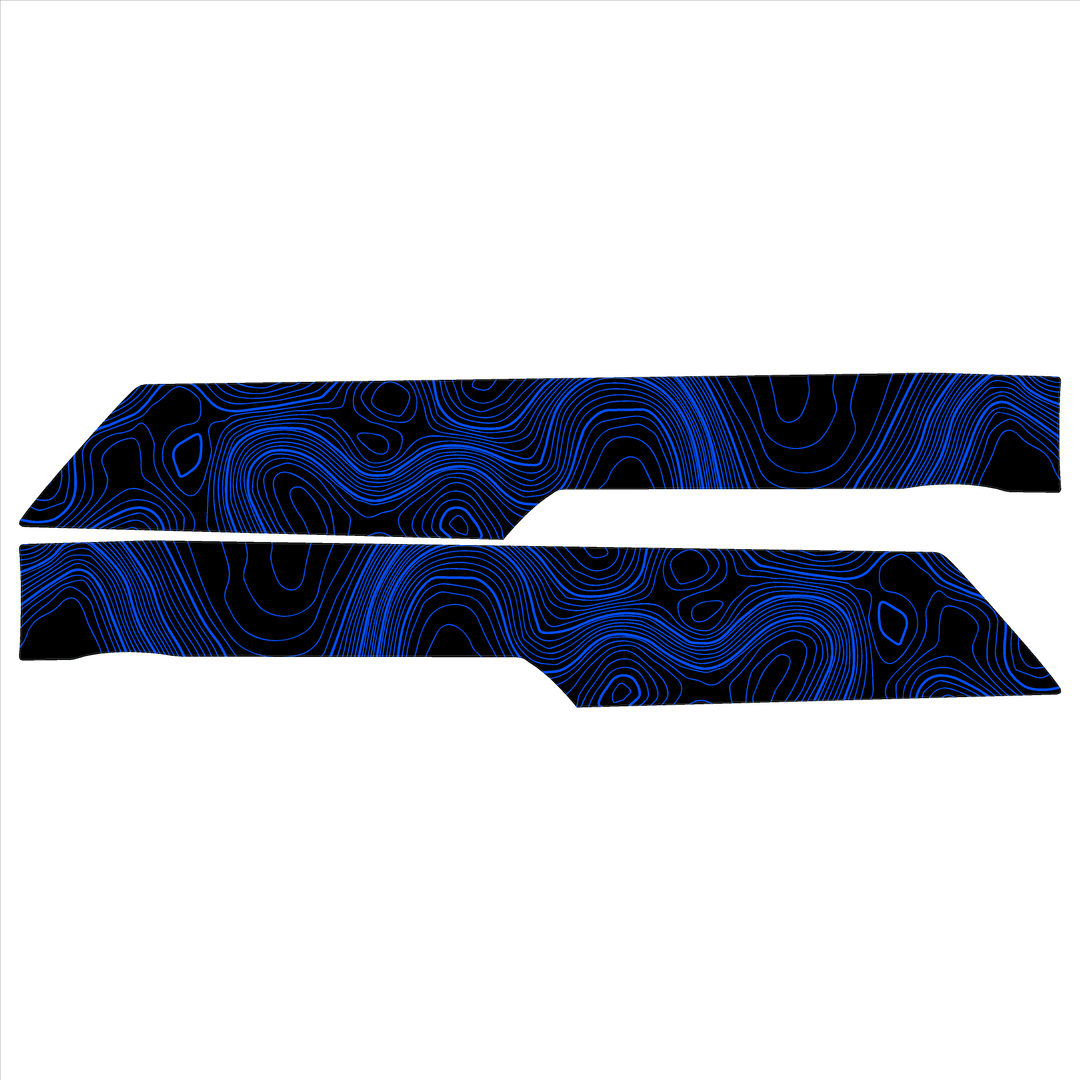 Topo Front Interior Upper Door Card Insert Overlays (Printed Series) - 2021+ Bronco 4 Door