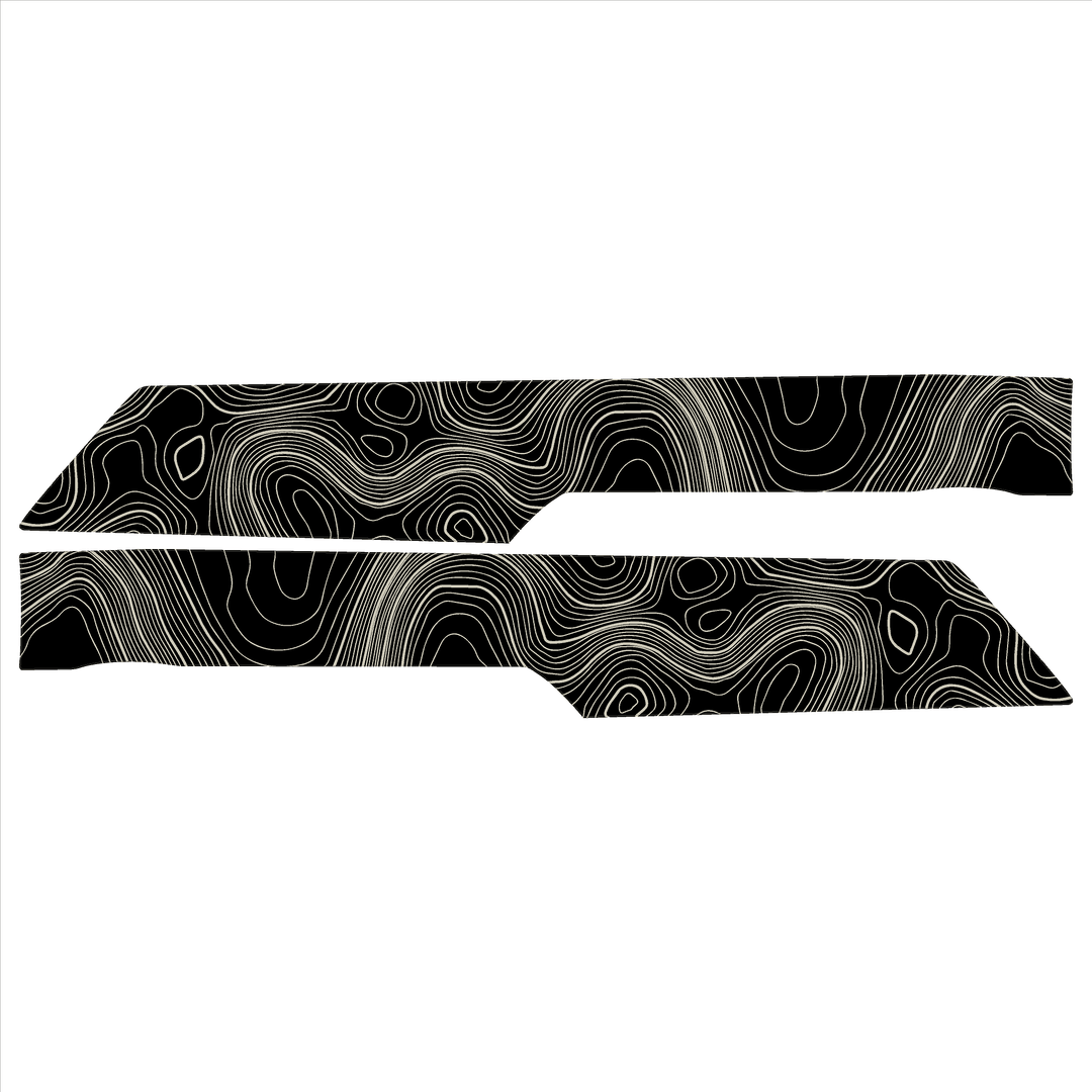Topo Front Interior Upper Door Card Insert Overlays (Printed Series) - 2021+ Bronco 4 Door