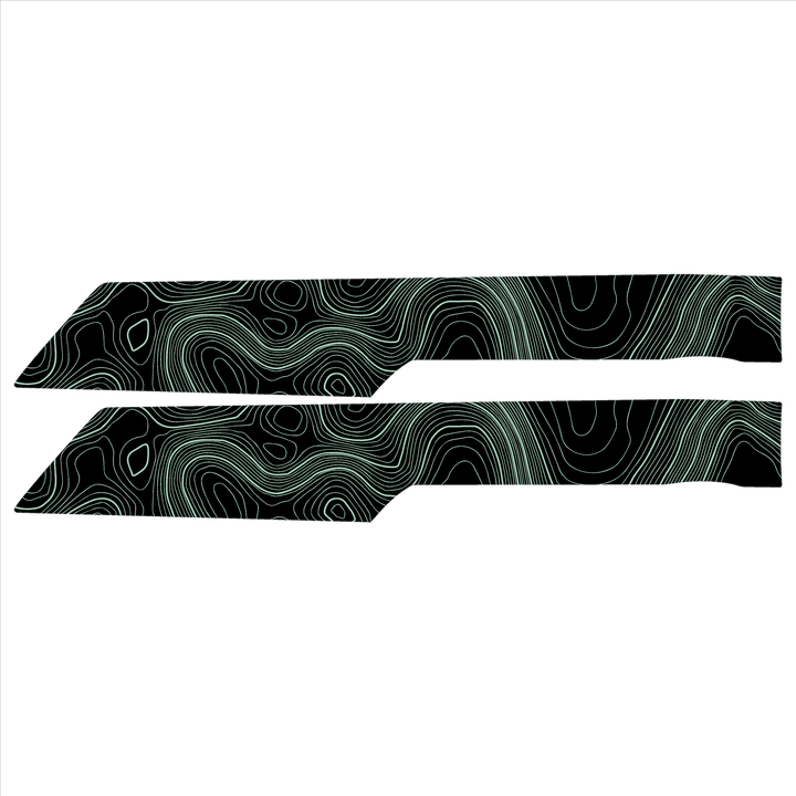 Topo Front Interior Upper Door Card Insert Overlays (Printed Series) - 2021+ Bronco 4 Door