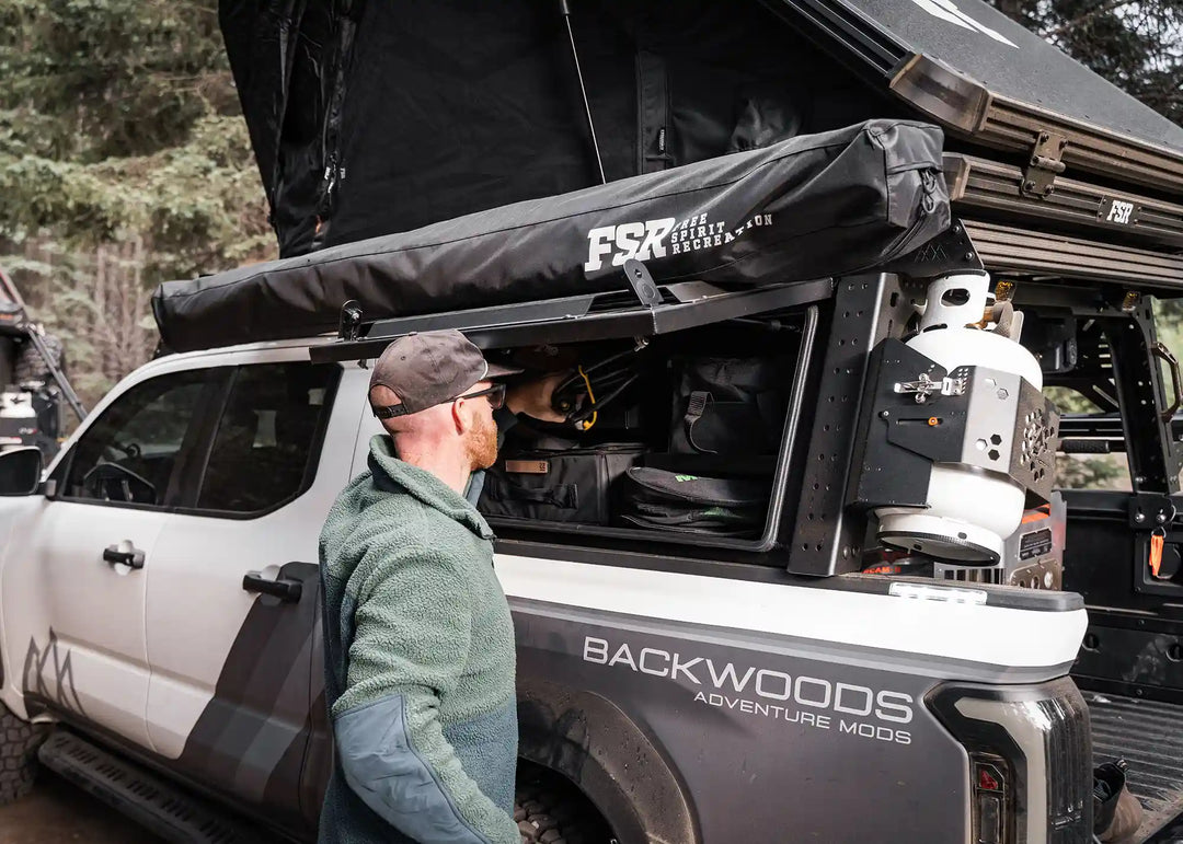 Overland Bed Rack Storage Box - Toyota Tacoma by Backwoods Adventure Mods | KOVA Offroad
