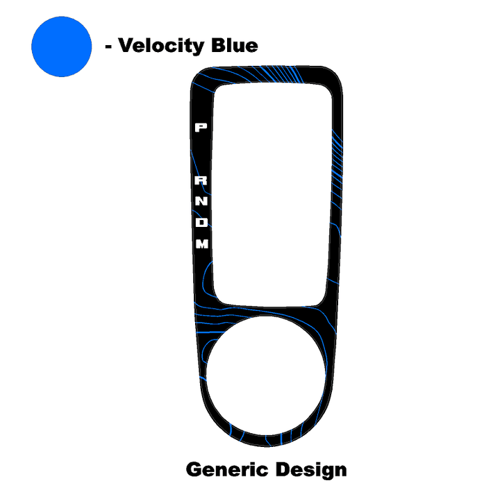 Topo Automatic Shifter Overlay (Printed Series) - 2021+ Bronco Automatic