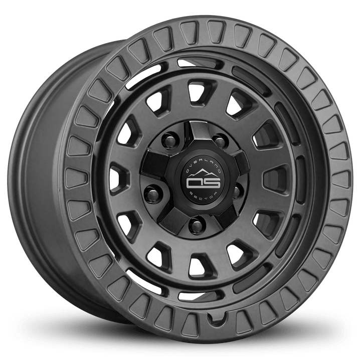 Overland Sector Venture 17x9 -12 5x114.3/5x127mm 71.5mm Satin Grey by Overland Sector | KOVA Offroad