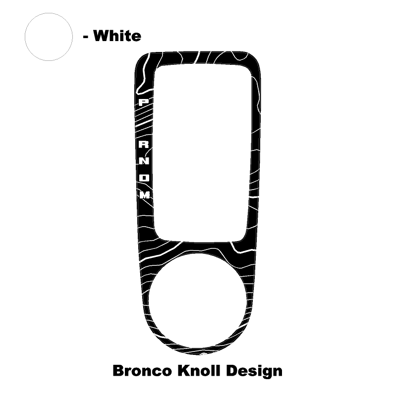 Topo Automatic Shifter Overlay (Printed Series) - 2021+ Bronco Automatic